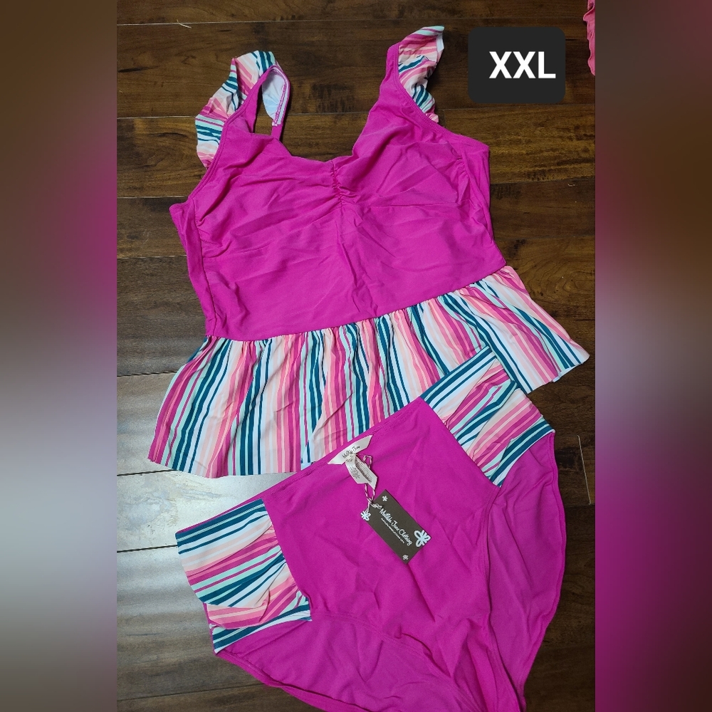 Matilda Jane Sunrise Swim striped swimsuit